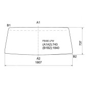 Стекло лобовое в резинку MITSUBISHI CANTER WIDE TRUCK 85- <b>XYG FE400 LFW</b>