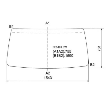 Стекло лобовое в резинку MITSUBISHI CANTER TRUCK HI-ROOF BODY 93- <b>XYG FE510 LFW</b>