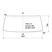 Стекло лобовое в резинку MITSUBISHI CANTER WIDE-BODY TRUCK 93- <b>XYG FE600 LFW</b>