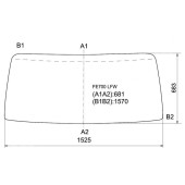 Стекло лобовое в резинку MITSUBISHI CANTER FE700M 2001- <b>XYG FE700 LFW</b>