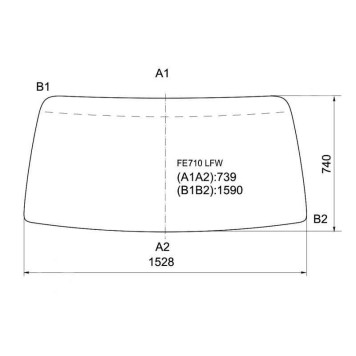 Стекло лобовое в резинку MITSUBISHI CANTER FE710M HIGH ROOF 2001- <b>XYG FE710 LFW</b>