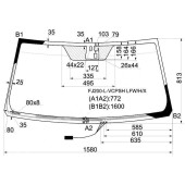 Стекло лобовое с обогревом щеток в клей TOYOTA LAND CRUISER / LEXUS LX570 07- <b>XYG FJ200-L-VCPSH LFW/H/X</b>