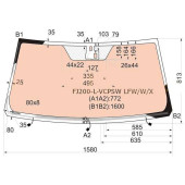 Стекло лобовое с полным обогревом TOYOTA LAND CRUISER / LEXUS LX570 13-15 <b>XYG FJ200-L-VCPSW LFW/W/X</b>