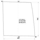 Стекло заднее (распашной двери) левое Toyota Land Cruiser FJ 77V 5d Van 1991- <b>XYG FJ77 RW/LH</b>