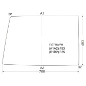 Стекло заднее (распашной двери) правое Toyota Land Cruiser FJ 77V 5d Van 1991- <b>XYG FJ77 RW/RH</b>