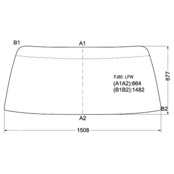 Стекло лобовое в резинку TOYOTA LAND CRUISER / LEXUS LX450 90-98 <b>XYG FJ80 LFW</b>