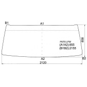 Стекло лобовое в резинку MITSUBISHI FUSO FIGHTER TRUCK WIDE 92- <b>XYG FK70 LFW</b>