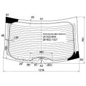 Стекло заднее с обогревом FORD FOCUS II 3 / 5D HBK 05-08 <b>XYG FOCUS-04-HBK RW/H/X</b>