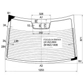 Стекло заднее с обогревом FORD FOCUS II 04- 4D <b>XYG FOCUS-04 RW/H/X</b>