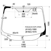 Стекло лобовое в клей FORD FOCUS III 11- 4 / 5D HBK / WGN <b>XYG FOCUS-III-VCP LFW/X</b>