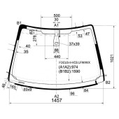 Стекло лобовое с обогревом в клей FORD FOCUS 3D / 4D / 5D HBK / WGN 2004- (полный обогрев) место под д.д <b>XYG FOCUS-II-VCS LFW/W/X</b>