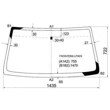 Стекло лобовое в клей ISUZU RODEO / OPEL FRONTERA A 3 / 5D 88-97 / DERWAYS AURORA 06-08 <b>XYG FRONTERA LFW/X</b>