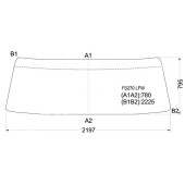 Стекло лобовое в резинку HINO DOLPHIN CABOVER TRUCK 81- <b>XYG FS270 LFW</b>