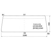 Стекло лобовое (В резинку) Foton Bj3251 05- / Mitsubishi Fuso Supergreat 96- <b>XYG FV515 LFW</b>