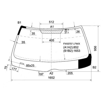 Стекло лобовое в клей MERCEDES BENZ S-CLASS W140 91-98 <b>XYG FW00707 LFW/X</b>