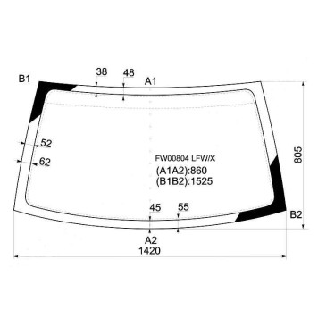 Стекло лобовое в клей KIA SPORTAGE I 94-06 <b>XYG FW00804 LFW/X</b>