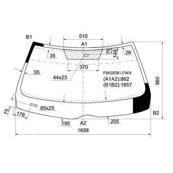Стекло лобовое в клей MERCEDES BENZ S-CLASS W140 1991-1998 <b>XYG FW02039 LFW/X</b>