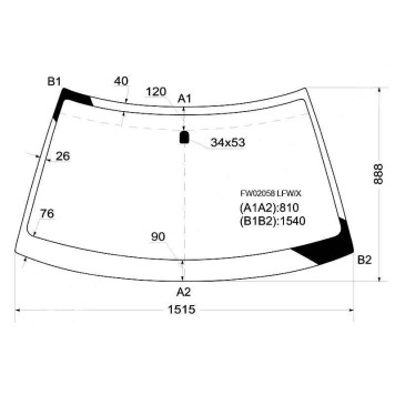 Стекло лобовое в клей SUBARU FORESTER 97-02 <b>XYG FW02058 LFW/X</b>