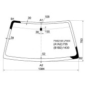 Стекло лобовое в клей SUZUKI GRAND VITARA XL7 / ESCUDO 4D UTILITY / CHEVROLET TRACKER 97- <b>XYG FW02105 LFW/X</b>