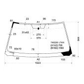 Стекло лобовое в клей TOYOTA KLUGER V / HIGHLANDER 4D UTILITY 2001- <b>XYG FW02265 LFW/X</b>