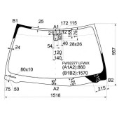 Стекло лобовое в клей LEXUS ES300 / 330 2001-2006 <b>XYG FW02277 LFW/X</b>