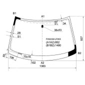 Стекло лобовое в клей MITSUBISHI AIRTREK / OUTLANDER CU#W 01-08 <b>XYG FW02369 LFW/X</b>