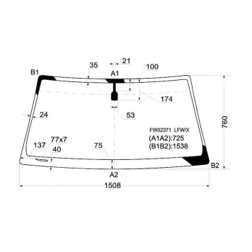 Стекло лобовое в клей TOYOTA HILUX SURF / 4-RUNNER 02-09 <b>XYG FW02371 LFW/X</b>