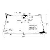 Стекло лобовое в клей TOYOTA LAND CRUISER / LEXUS LX470 1998-2007 <b>XYG FW02378 LFW/X</b>