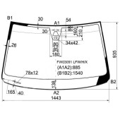 Стекло лобовое в клей VOLKSWAGEN PASSAT CC 2008- д.д. и кам <b>XYG FW03091 LFW/H/X</b>