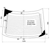Стекло заднее (крышка багажника) с обогревом MAZDA CAPELLA 626 HBK 1887-1991 <b>XYG G221 RW/H/X</b>