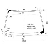 Стекло лобовое в клей HONDA LOGO 96-0 3 / 5D <b>XYG GA3 LFW/X</b>