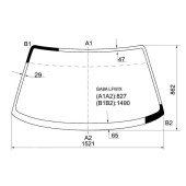 Стекло лобовое в клей MAZDA 626 5D HBK 91-97 <b>XYG GA8A LFW/X</b>