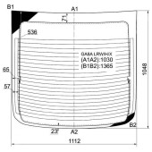 Стекло заднее (крышка багажника) с обогревом MAZDA 626 / EFINI MS-6 / 5-DOOR HATCHBACK 91-97 <b>XYG GA8A LRW/H/X</b>