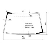 Стекло лобовое NISSAN VANETTE LARGO 87-92 <b>XYG GC22 LFW/X</b>