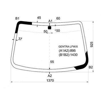 Стекло лобовое в клей CHEVROLET AVEO 4D SEDAN 2005- (DAEWOO GENTRA) <b>XYG GENTRA LFW/X</b>