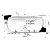 Стекло заднее (крышка багажника) с обогревом HYUNDAI GETZ / CLICK 02- 3 / 5D <b>XYG GETZ-1 RW/H/X</b>