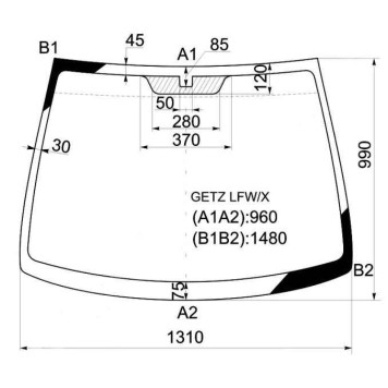 Стекло лобовое в клей HYUNDAI GETZ / CLICK 02- 3 / 5D <b>XYG GETZ LFW/X</b>