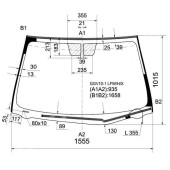 Стекло лобовое с обогревом щеток в клей TOYOTA VENZA 08- PANORAMIC ROOF <b>XYG GGV10-1 LFW/H/X</b>