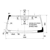 Стекло лобовое с обогревом щеток в клей TOYOTA 4RUNNER 09- <b>XYG GNR280-VCP LFW/H/X</b>