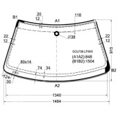 Стекло лобовое в клей VOLKSWAGEN GOLF 4 3 / 5D HB / BORA 4D SED / 1997- молдинг <b>XYG GOLF-99 LFW/X</b>