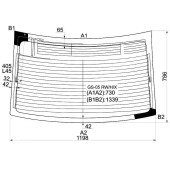 Стекло заднее с обогревом в клей LEXUS GS300 / 350 / 430 / 460 05-12 <b>XYG GS-05 RW/H/X</b>