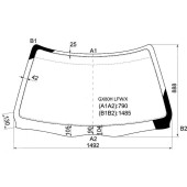 Стекло лобовое в клей TOYOTA MARK II CHASER HARDTOP 88-92 <b>XYG GX80H LFW/X</b>
