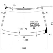 Стекло лобовое в клей TOYOTA CRESTA SEDAN 4-DOOR 92-96 <b>XYG GX90 LFW/X</b>