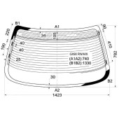 Стекло заднее с обогревом TOYOTA CRESTA SEDAN 4-DOOR 92- ( C отв.) <b>XYG GX90 RW/H/X</b>