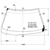 Стекло лобовое в клей TOYOTA CRESTA 4D SEDAN 96- <b>XYG GXO-96 LFW/X</b>