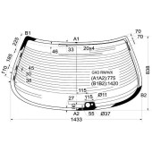 Стекло заднее с обогревом TOYOTA CRESTA 4D SEDAN 96- c отв. <b>XYG GXO RW/H/X</b>