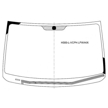 Стекло лобовое с обогревом щеток в клей HYUNDAI H-1 II / I800 / STAREX / GRAND STAREX 2007- <b>XYG H300-L-VCPH LFW/H/X</b>