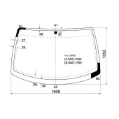 Стекло лобовое в клей HYUNDAI H1-STAREX 97-07 <b>XYG H-I LFW/X</b>