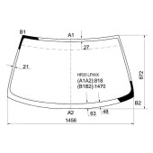 Стекло лобовое в клей NISSAN SKYLINE 93-98 4D <b>XYG HR33 LFW/X</b>