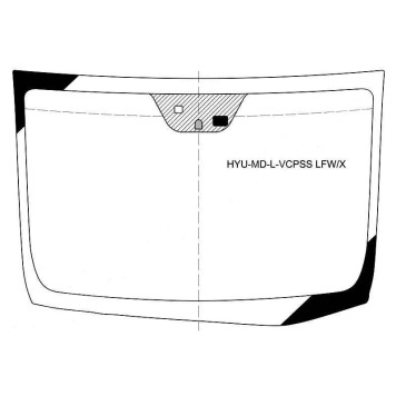Стекло лобовое в клей HYUNDAI ELANTRA / AVANTE 2010- <b>XYG HYU-MD-L-VCPSS LFW/X</b>